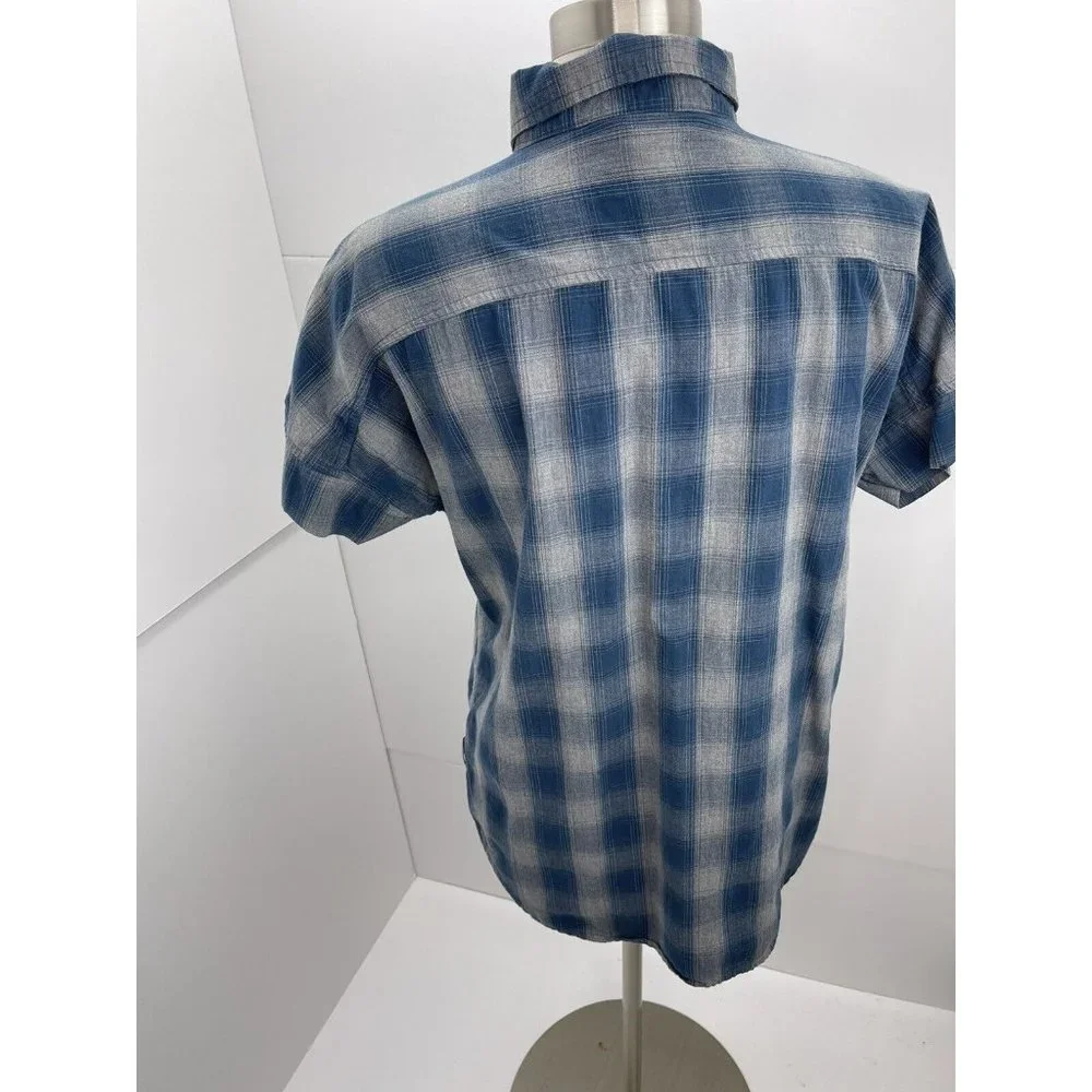 The North Face Women's Polo Shirt Plaid Short Sleeve Medium M Excellent!
